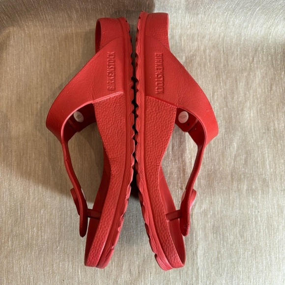 BIRKENSTOCK Sz 6 Gizeh Red EVA Rubber Toe Post Slip On Slides Sandals - Picture 4 of 9